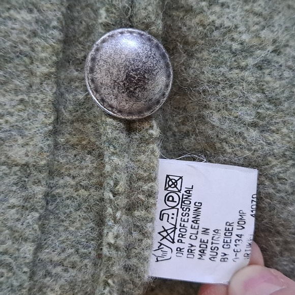 Vintage Geiger Collections Size 40 Pure New Wool Chunky Cardigan Jacket Sweater - Picture 7 of 11